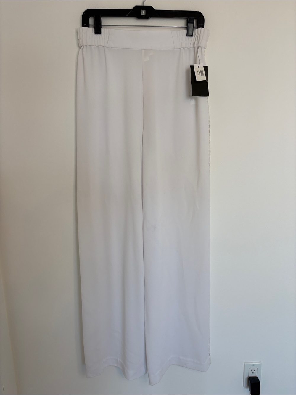Jonathon Simkhai White Side Embroidered Trousers